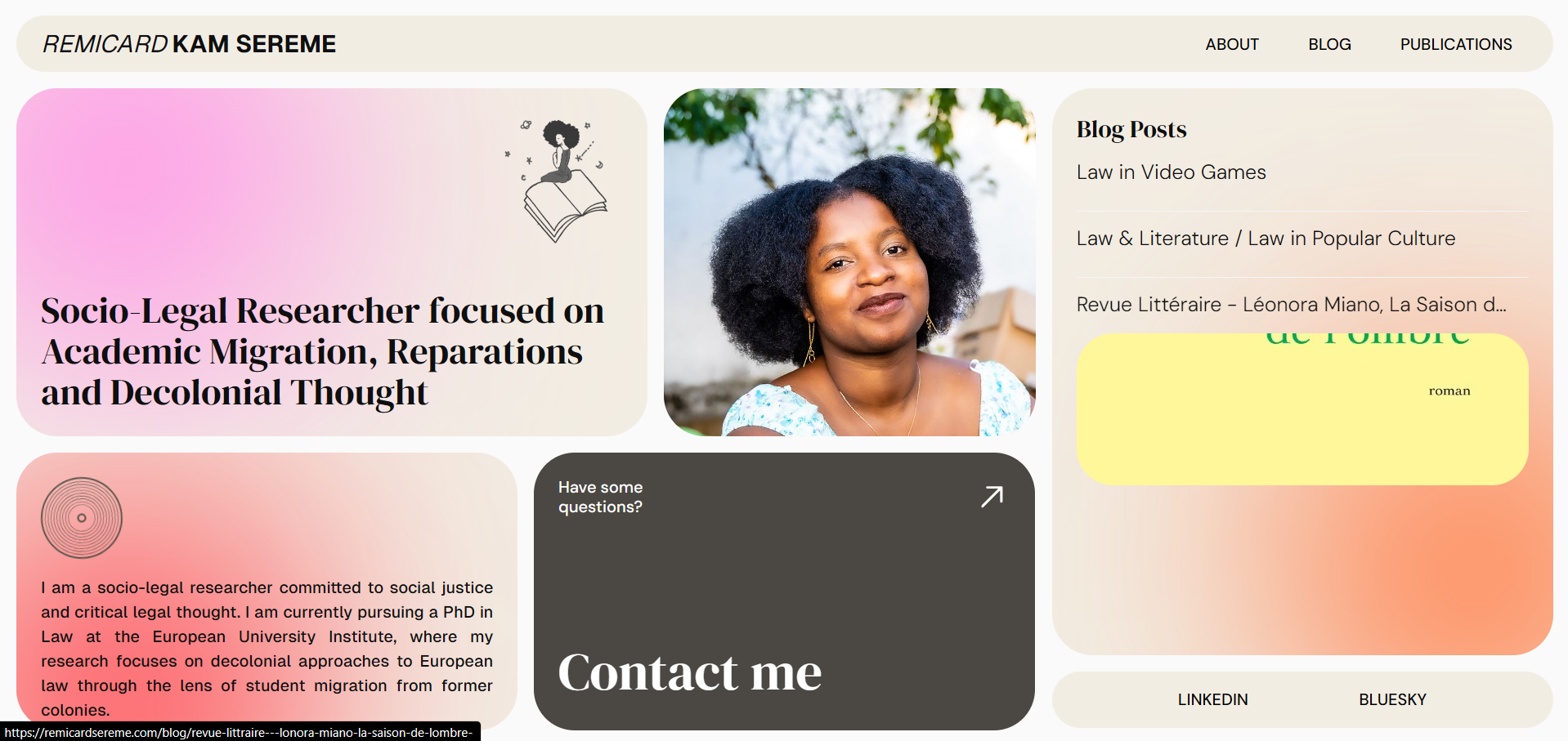 Remicard Kam Sereme — site preview